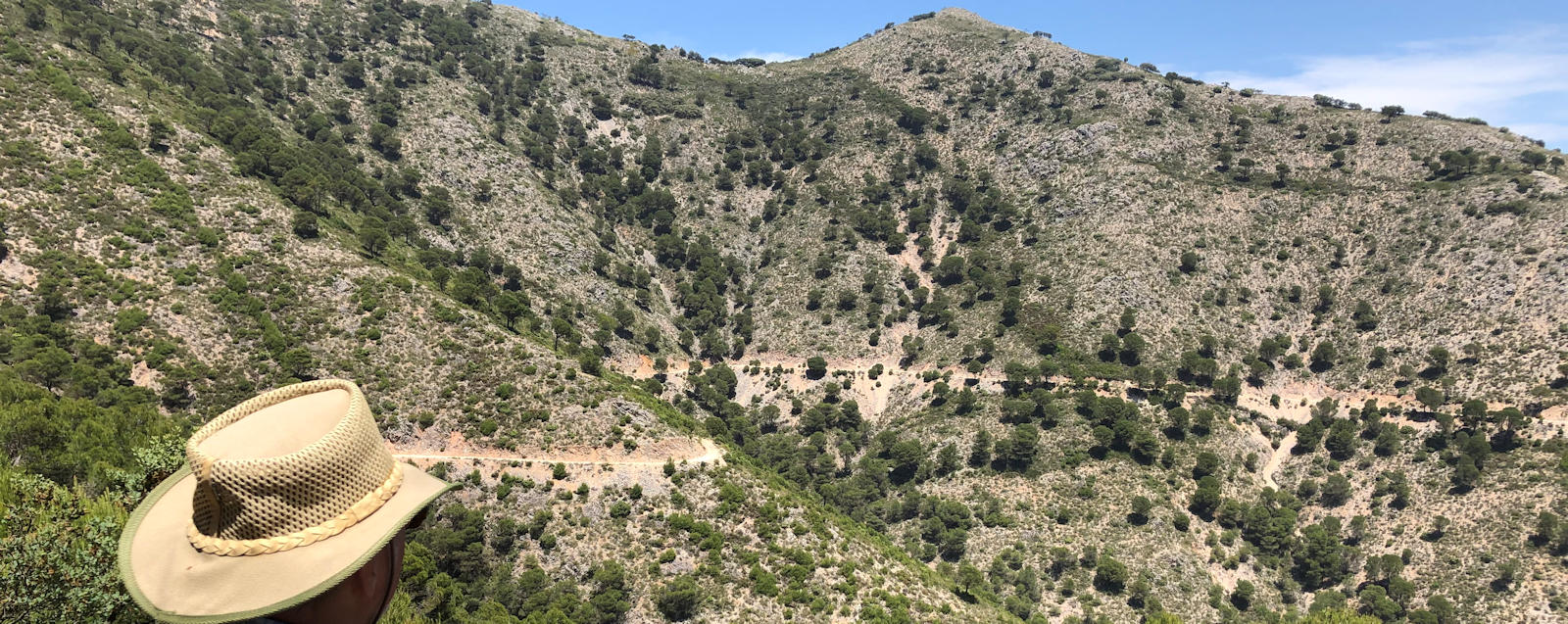 Grusvejen Carril Nuevo i bjergene Sierra de Mijas