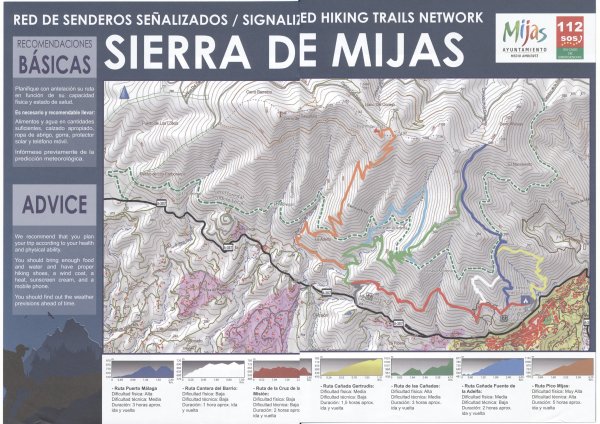 Sierra Mijas-vandrekort